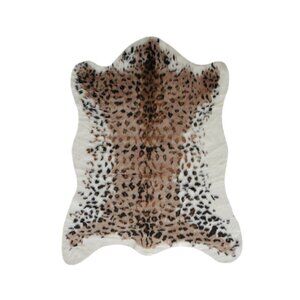 Luxe Home Decor Classic Faux Hide Rug | 1-Piece | El paso leopard | 5.25'x7.5'